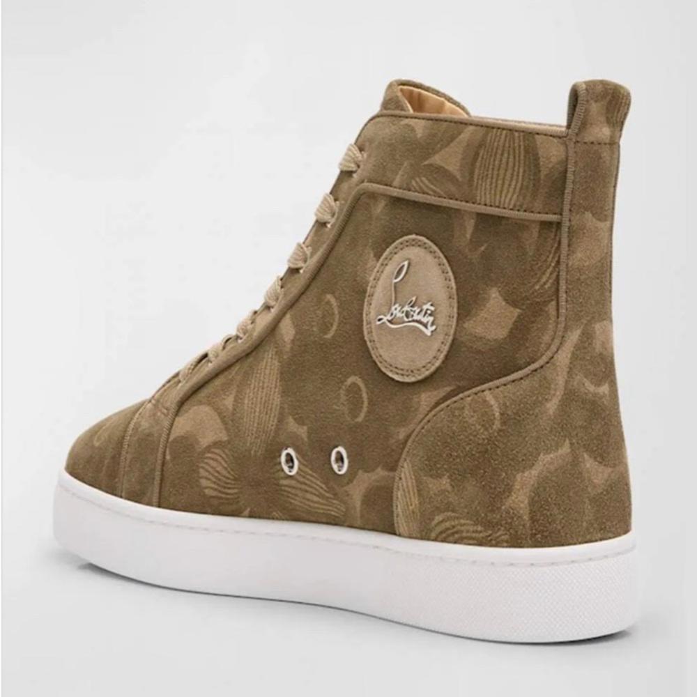 Christian Louboutin - Louis Orlato Petunia Leather High-top Sneakers, size 44 - Picture 3 of 14